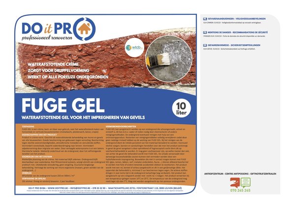 Do it Pro Products Facade Protect GEL – Hydrofuge gel/crème voor het impregneren van gevels – druipt niet