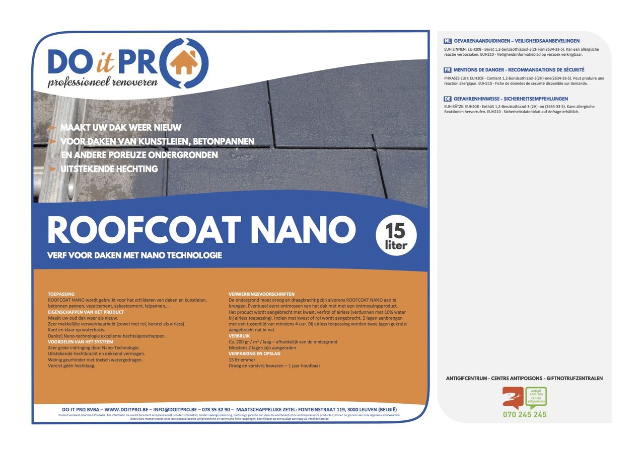 Do it Pro Products Dakcoating ROOFCOAT NANO Do it Pro Products Dakcoating ROOFCOAT NANO