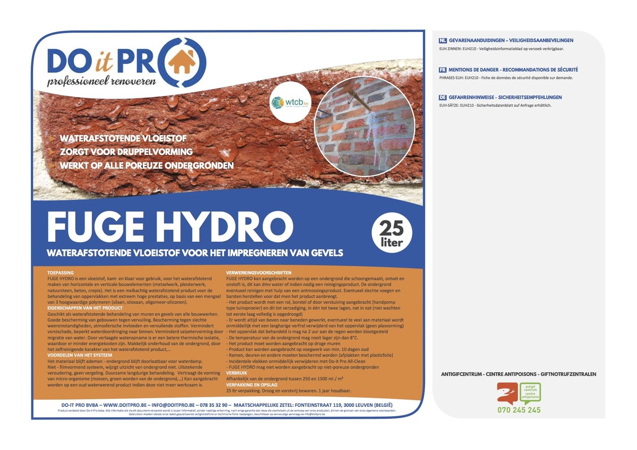 Do it Pro Products FUGE HYDRO (25L) Do it Pro Products FUGE HYDRO (25L)
