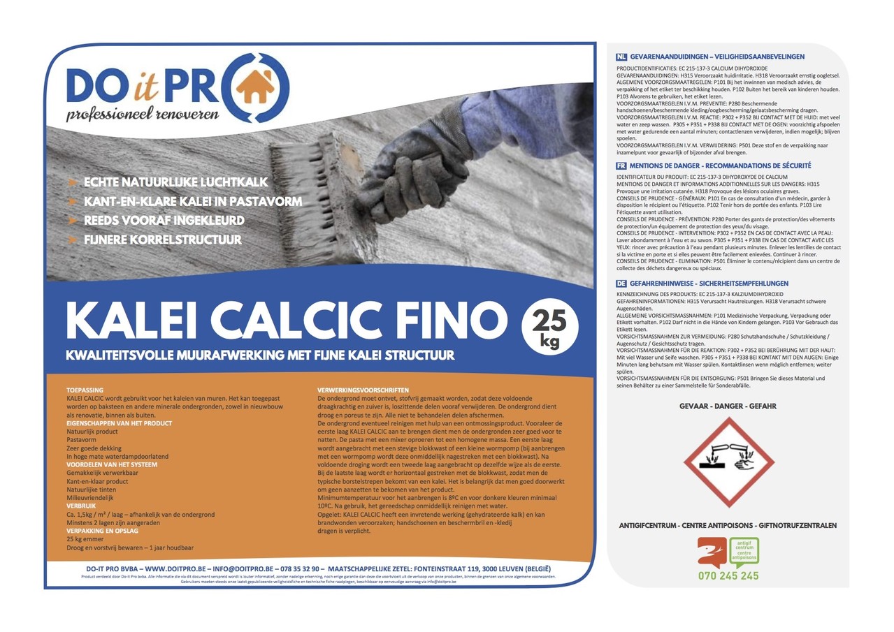 Do it Pro Products Kaleien met KALEI CALCIC FINO Do it Pro Products Kaleien met KALEI CALCIC FINO