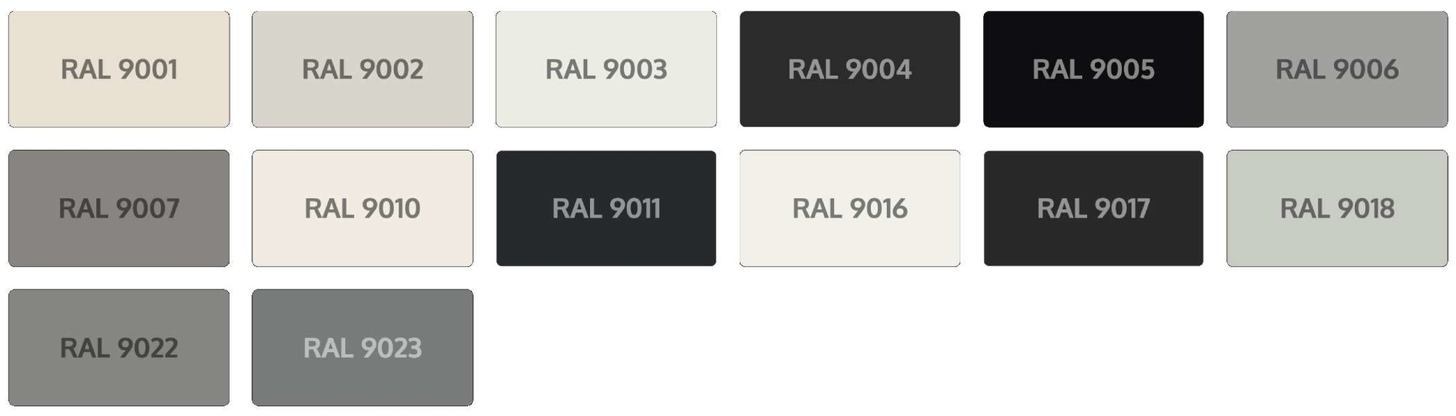 RAL 9003 цвет и 9002