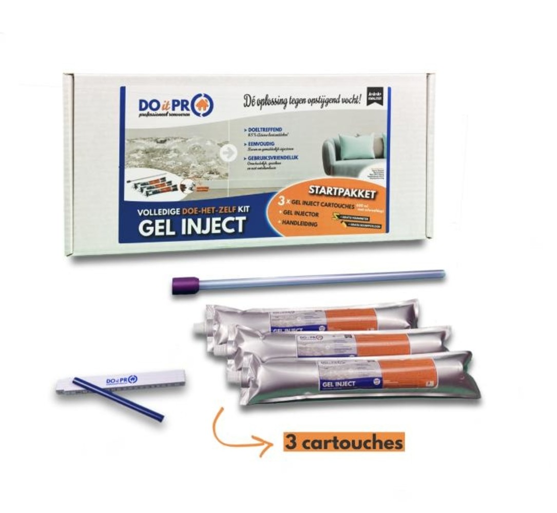 Do it Pro Products Luttez contre l'humidité ascensionnelle avec ce GEL INJECT Startpack (3x600ml)