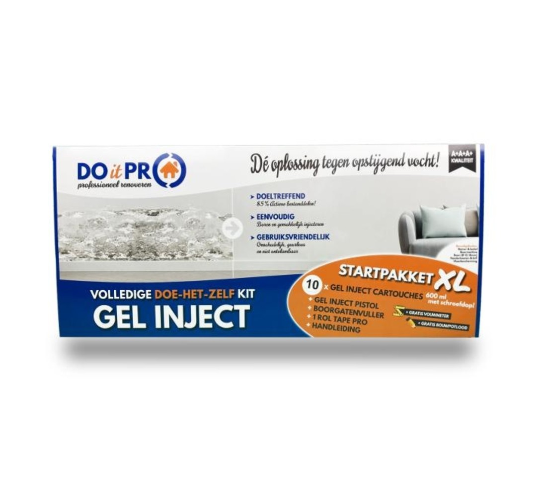 Do it Pro Products Luttez contre l'humidité ascensionnelle avec ce GEL INJECT Startpack XXL (10x600ml) Do it Pro Products Luttez contre l'humidité ascensionnelle avec ce GEL INJECT Startpack XXL (10x600ml)