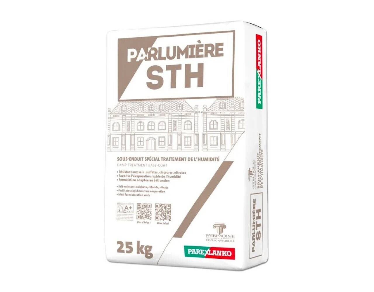 Parexlanko PARLUMIERE STH - onderlaag tegen vocht & zouten Parexlanko PARLUMIERE STH - onderlaag tegen vocht & zouten