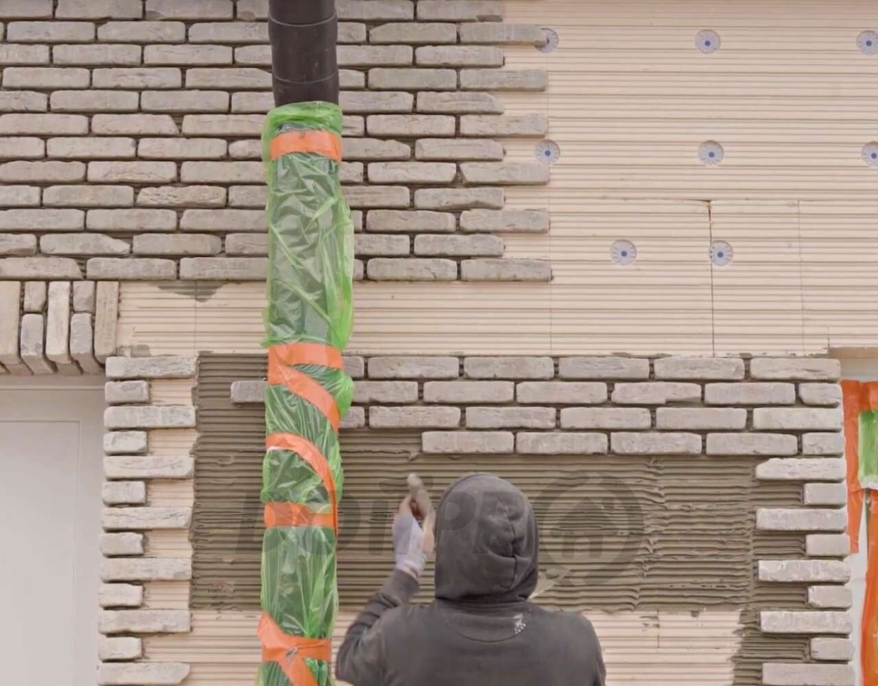 Soprema Gefreesde isolatie voor baksteenstrips SOPRA XPS BRKS - N50 Soprema Gefreesde isolatie voor baksteenstrips SOPRA XPS BRKS - N50