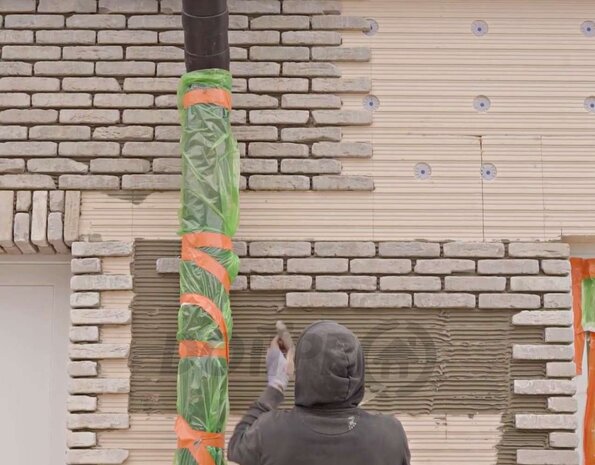 Soprema Gefreesde isolatie voor baksteenstrips SOPRA XPS BRKS - N50 Soprema Gefreesde isolatie voor baksteenstrips SOPRA XPS BRKS - N50