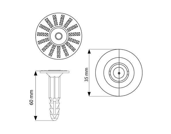 Bouchon pour drainage de cave Seal Plug noir 10mm (100 pièces) Bouchon pour drainage de cave Seal Plug noir 10mm (100 pièces)