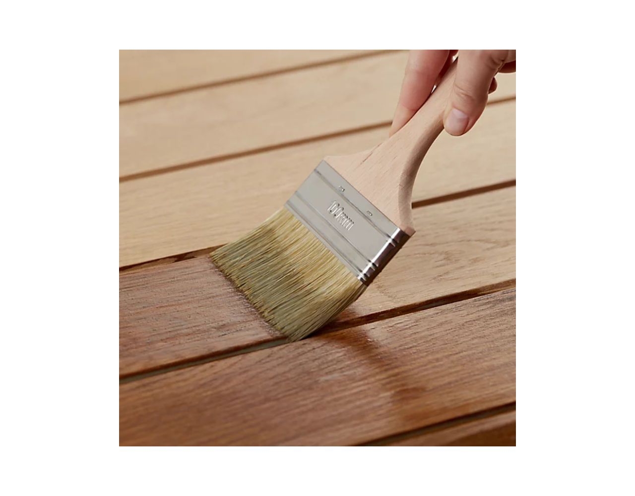 Spalter: dunne, brede kwast 100mm voor mooie gestreepte afwerkingen Spalter: dunne, brede kwast 100mm voor mooie gestreepte afwerkingen