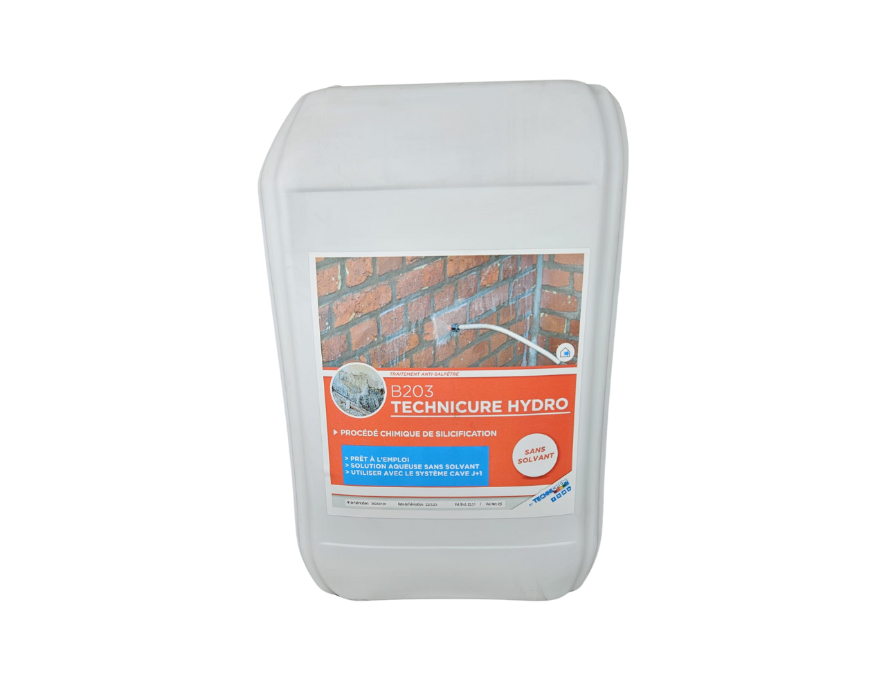 Technichem TECHNICURE HYDRO - Silicificatie en zoutremmer voor keldermuren
