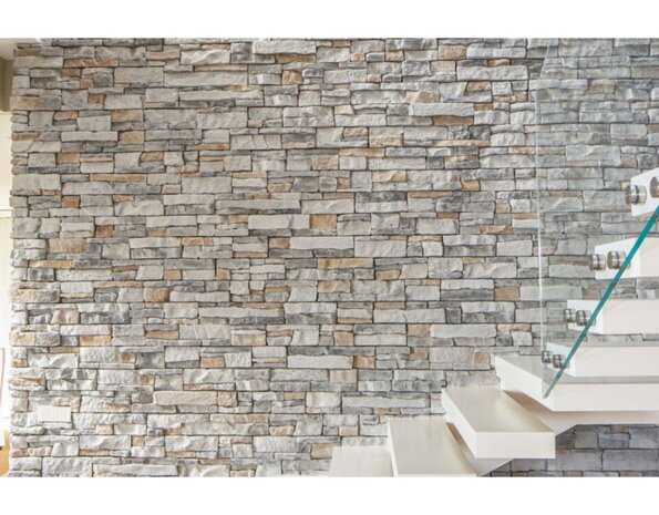 Biopietra Morenica – Plaquettes de parement avec un mélange naturel de blocs bruts et de lignes subtiles Biopietra Morenica – Plaquettes de parement avec un mélange naturel de blocs bruts et de lignes subtiles