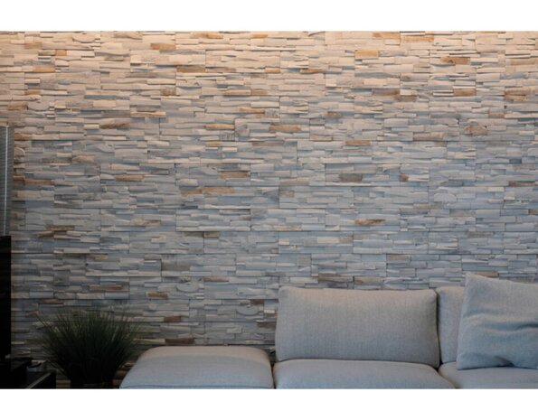 Biopietra Teakstone – Plaquettes de parement avec mélange chaleureux et relief subtil