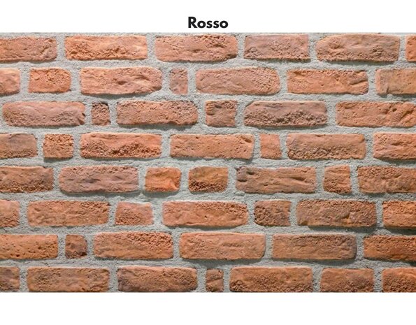 Biopietra Listello Mattone Antico – Steenstrips met verweerde baksteenlook Biopietra Listello Mattone Antico – Steenstrips met verweerde baksteenlook