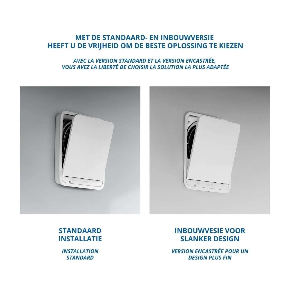 Airflow 200AW – decentrale ventilatie-unit met warmteterugwinning (tot 100m³) - draadloos koppelbaar