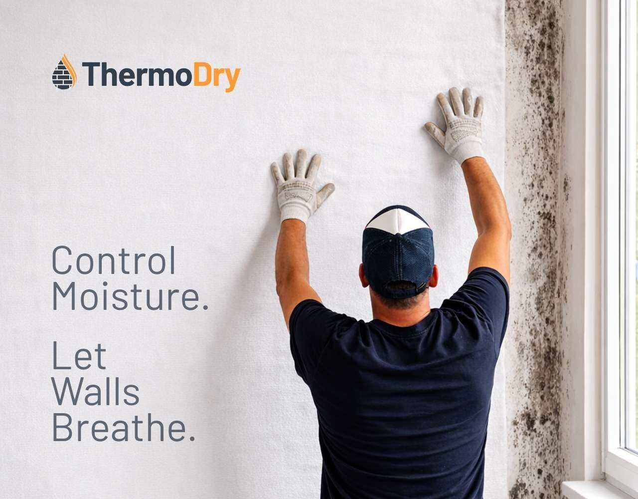 ThermoDry ThermoDry Fleece – Dampopen anti-condens membraan tegen schimmel en koude muren | Thermische fleece voor binnenmuren