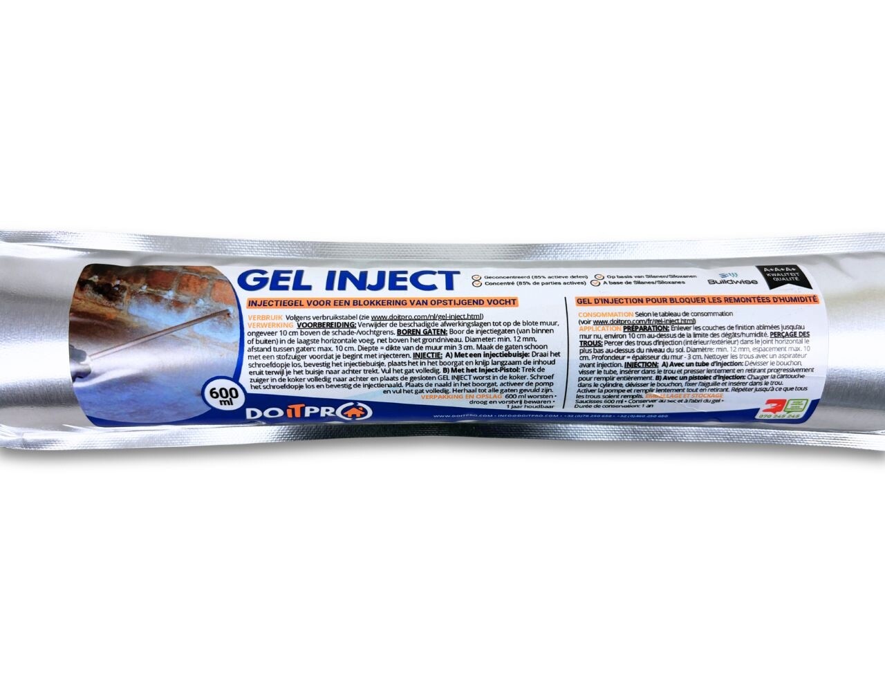 Do it Pro Products Bestrijd opstijgend vocht met GEL INJECT (600ml) Do it Pro Products Bestrijd opstijgend vocht met GEL INJECT (600ml)