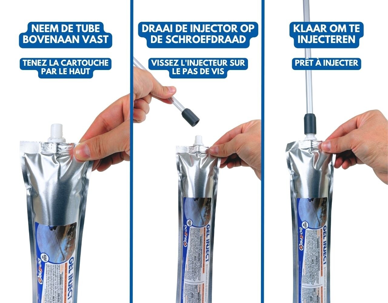 Do it Pro Products Luttez contre l'humidité ascensionnelle avec GEL INJECT (600ml) Do it Pro Products Luttez contre l'humidité ascensionnelle avec GEL INJECT (600ml)