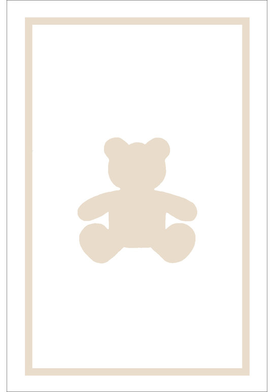 Play Carpet // White Beige Teddy Bear