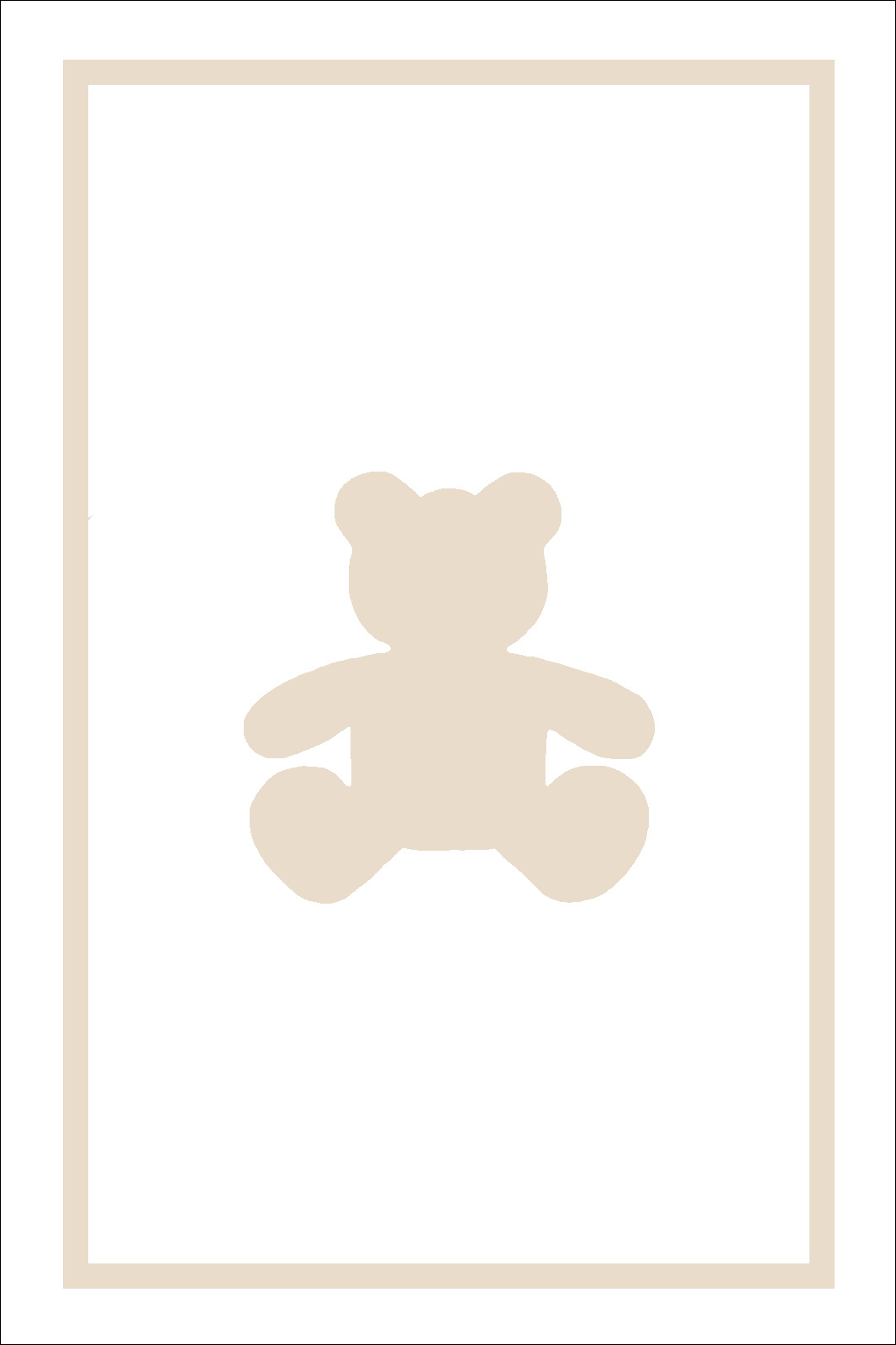 Play Carpet // White Beige Teddy Bear