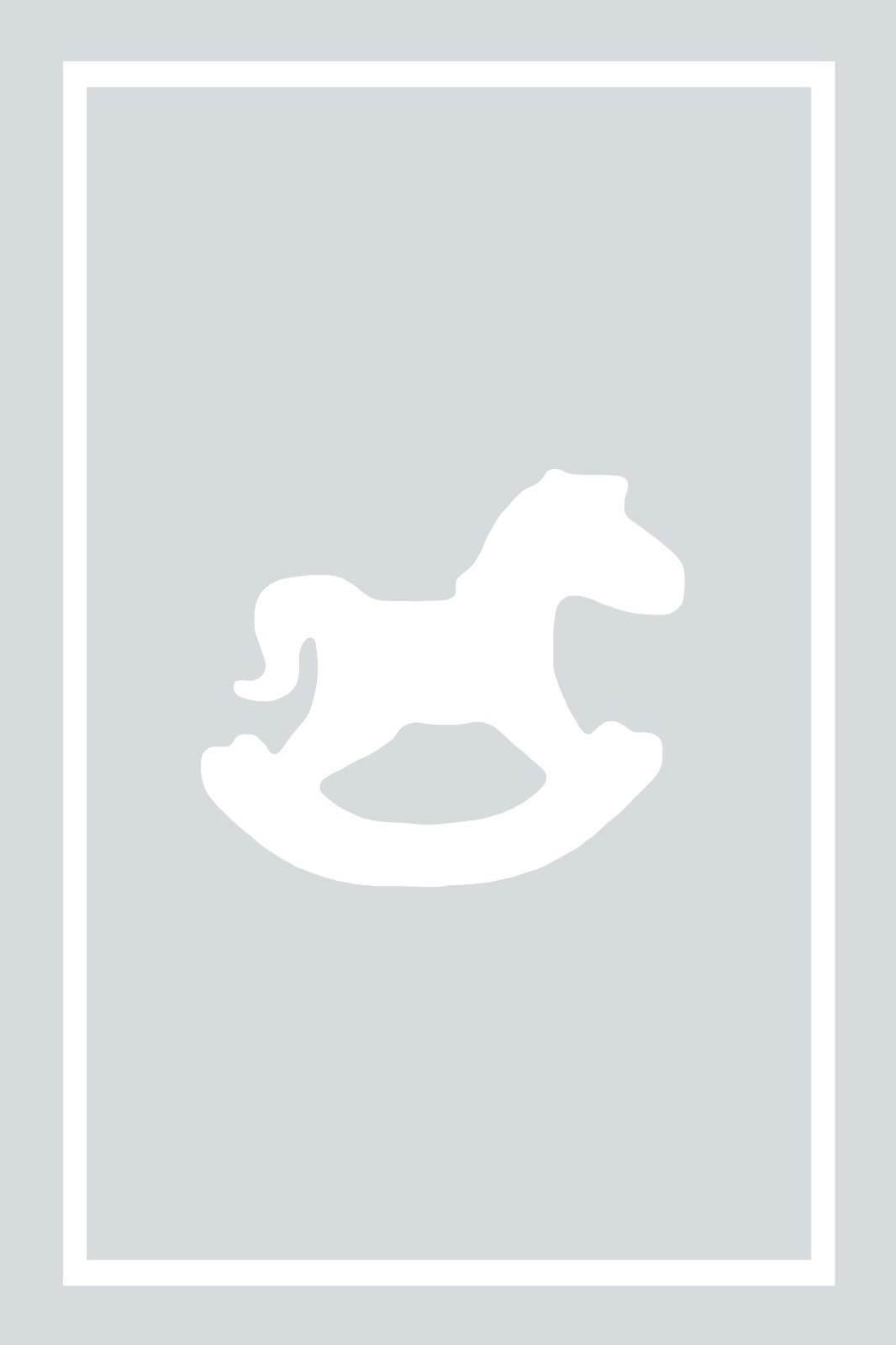Play Carpet // Light Grey White Rocking Horse