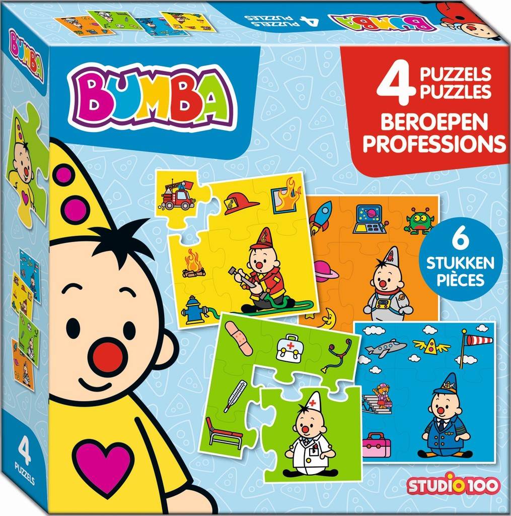 Onwijs Bumba Puzzel 4 in 1 - Beroepen - Studio 100 Webshop QR-62