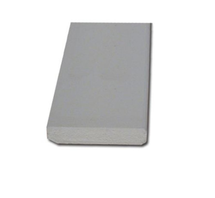 Plint mdf 9 x 45 mm wit-gegrond 488cm - v313