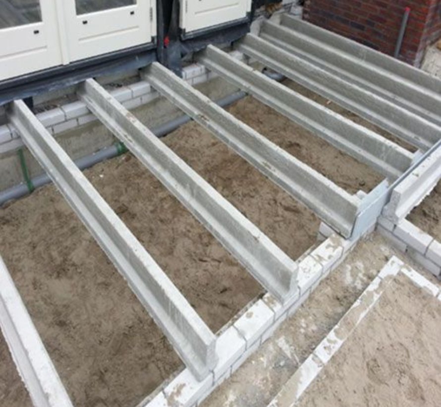 Broodjesvloer betonnen vloerligger  - lengte 450 t/m 600cm