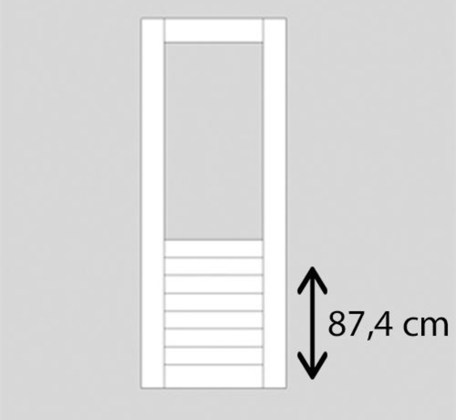 Weekamp buitendeur hardhout WK048 2115 mm