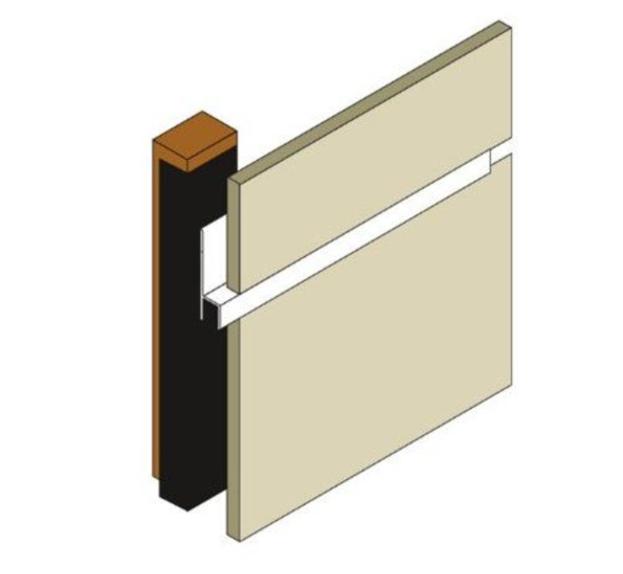 Rockpanel® stoeltjesprofiel A 6 mm blank 305cm