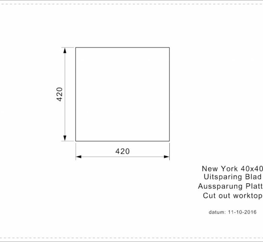 Reginox spoelbak New York RVS 40x40 R27639