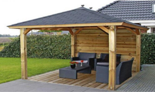 Hoe maak je een houten overkapping voor in de tuin?