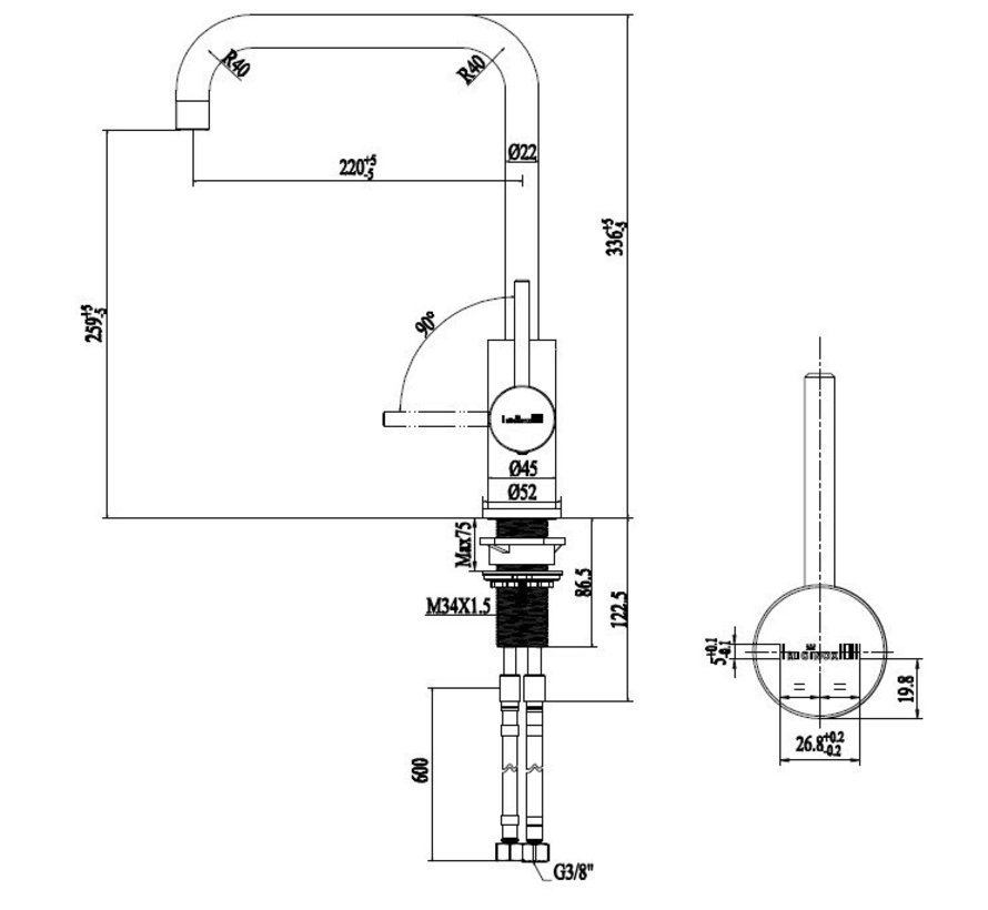 Reginox keukenkraan Logan RVS R31797