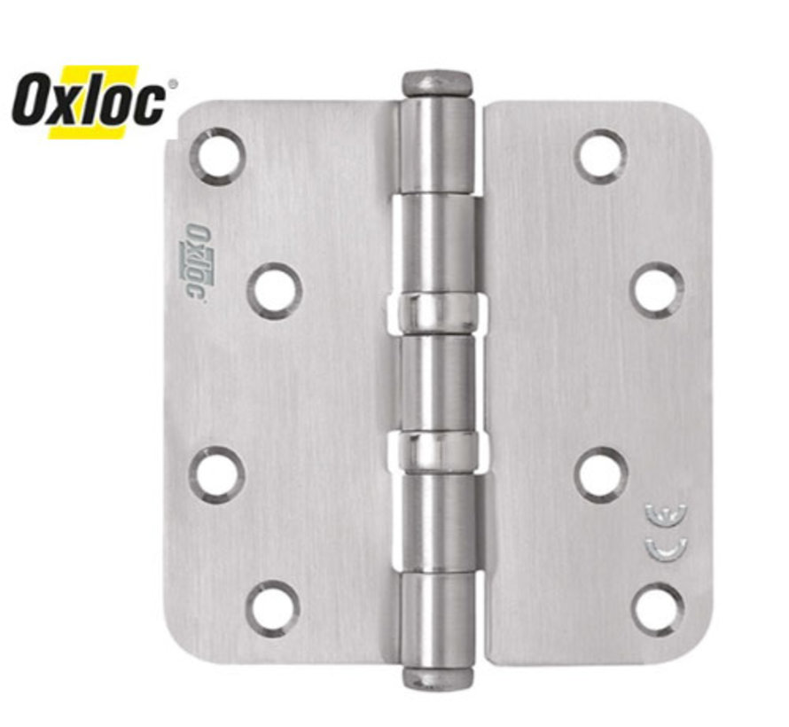 Oxloc® kogellagerscharnier 89 x 89 mm rond RVS