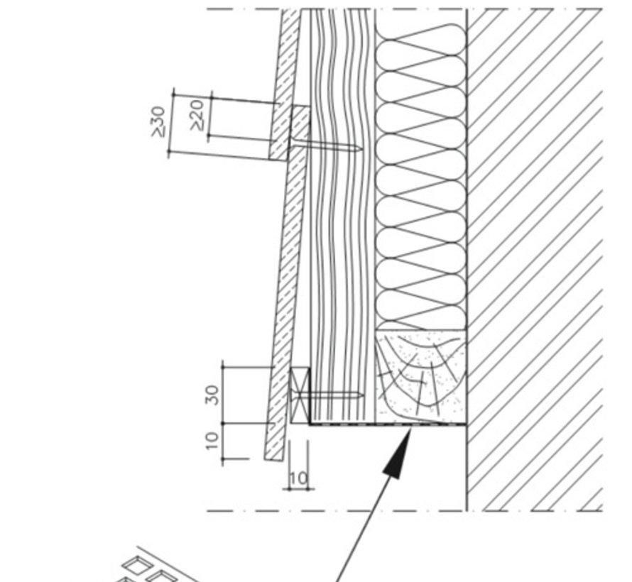 Geperforeerd Onder Profiel - Eternit Cedral Wood 30x50mm