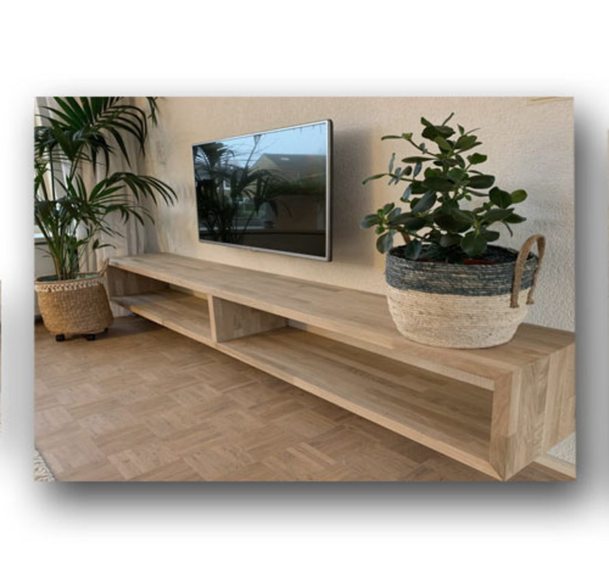 Massief houten werkblad Eiken A/B 38mm 300x90cm