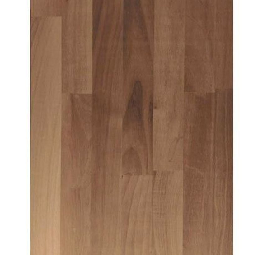 Massief Noten houten werkblad gevingerlast 38mm 420x92cm