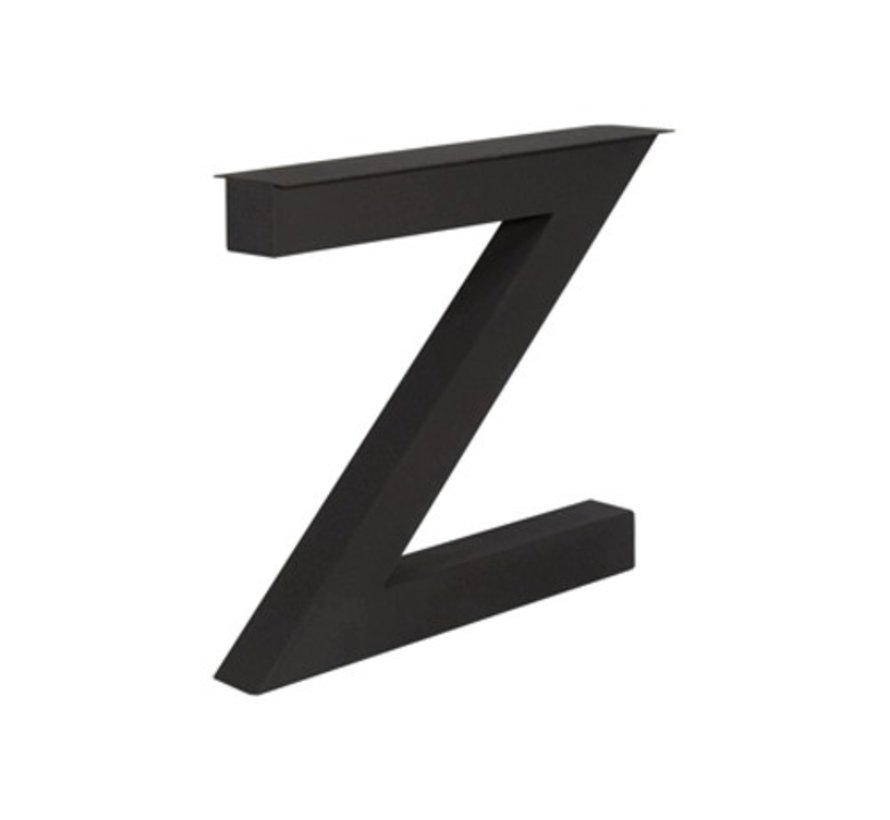Stalen Z-poten 10x10cm kokerprofiel matzwart per stuk