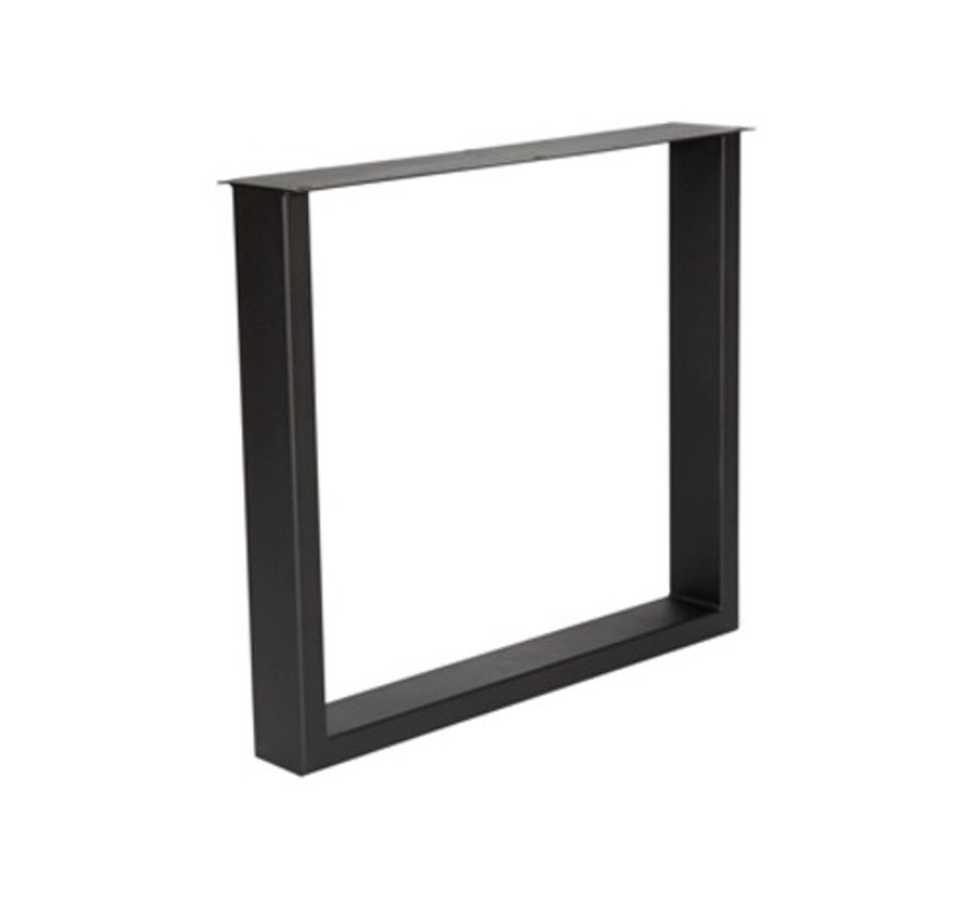 Stalen U-poten elegant 40x100mm matzwart per stuk