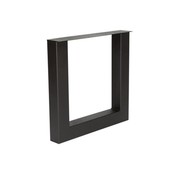 Stalen U-poten 100x100mm matzwart per stuk