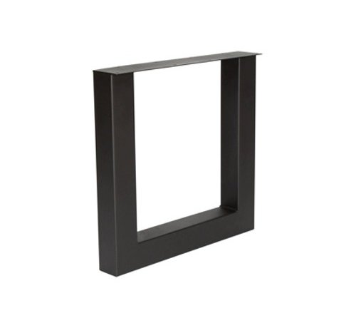 Stalen U-poten 100x100mm matzwart per stuk