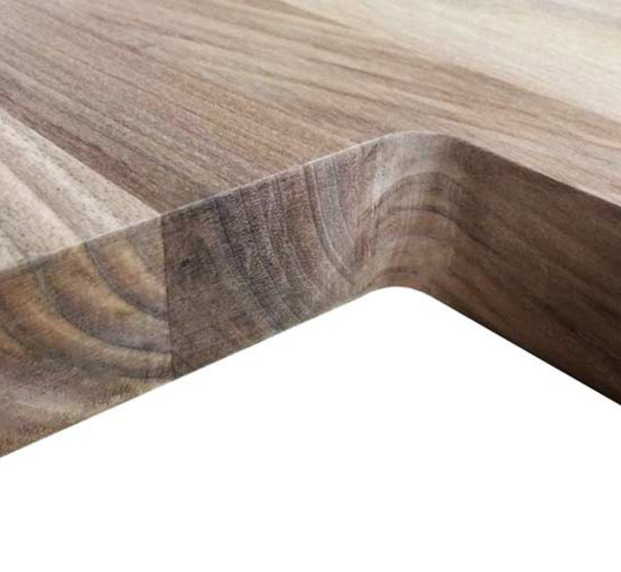 Massief Noten houten werkblad gevingerlast 38mm 420x92cm