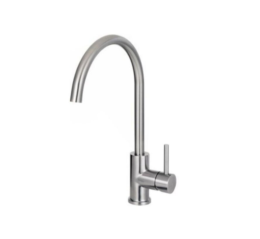 Carp select keuken kraan rvs eco waterbesparend met koude-start uitloop 180mm kraangat 35mm
