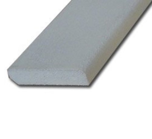 Plint hardhout 9 x 45 mm wit-gegrond 490cm