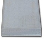 Koplat hardhout 13 x 45 mm recht wit-gegrond 490cm