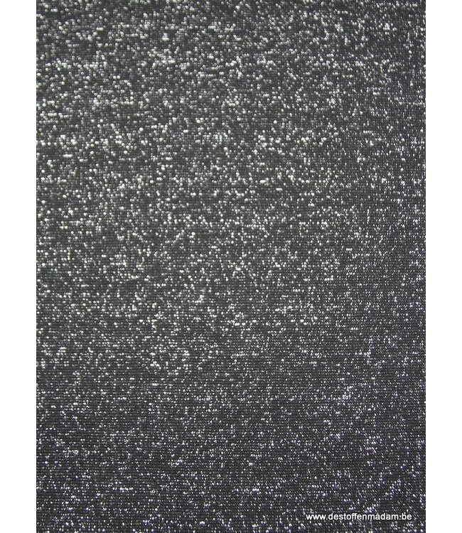 zilver zwart glitter boordstof