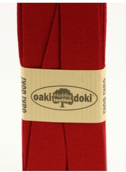 Oaki Doki burgundy - biais jersey 3 meter