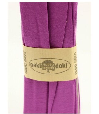 Oaki Doki paars tricot biais 3meter