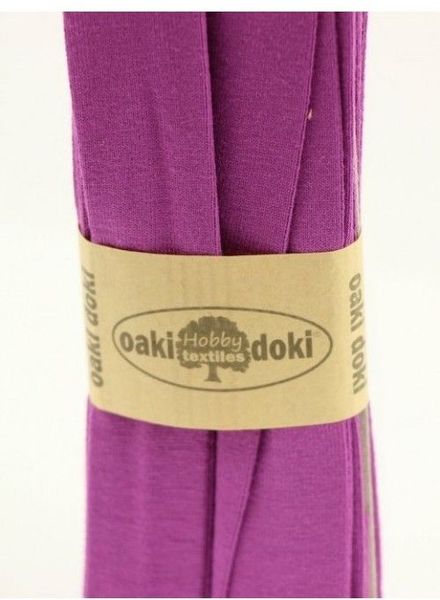 Oaki Doki paars tricot biais 3meter