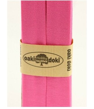Oaki Doki candy pink - biais jersey 3 meter