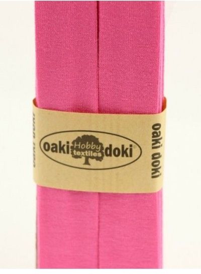 Oaki Doki candy pink - biais jersey 3 meter