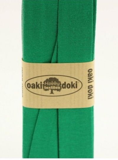 Oaki Doki grasgroen -  biais tricot  3 meter